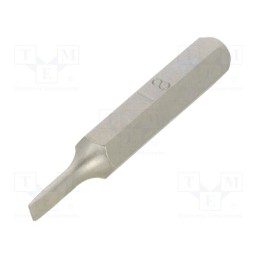 10 pcs : 12560004 - Screwdriver bit, slot, 1,8x0,35mm, Overall len: 27mm