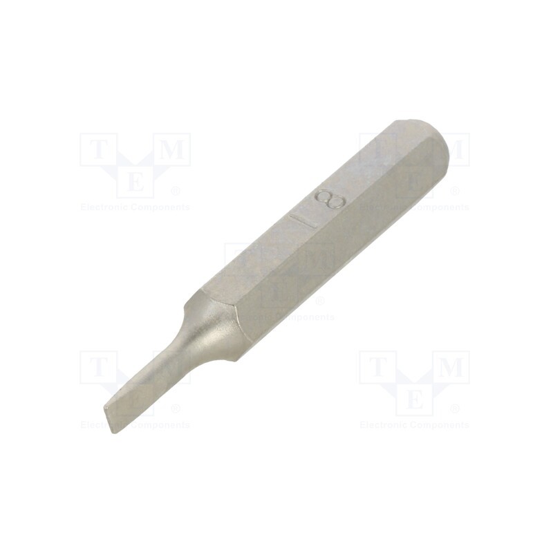 10 pcs : 12560004 - Screwdriver bit, slot, 1,8x0,35mm, Overall len: 27mm