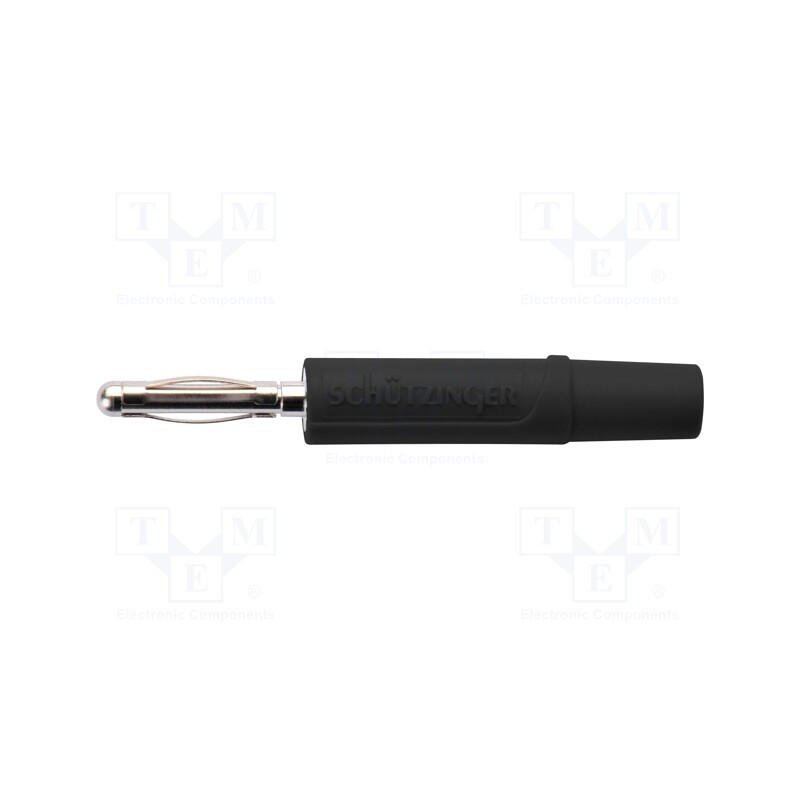 10 pcs : FK 02 L NI / SW - Plug, 2mm banana, 10A, 33VAC, 70VDC, black, nickel plated, -25÷90°C