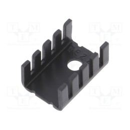 10 pcs : 274-1AB - Heatsink: extruded, U, TO220, black, L: 19.1mm, W: 13mm, H: 9.5mm, 274