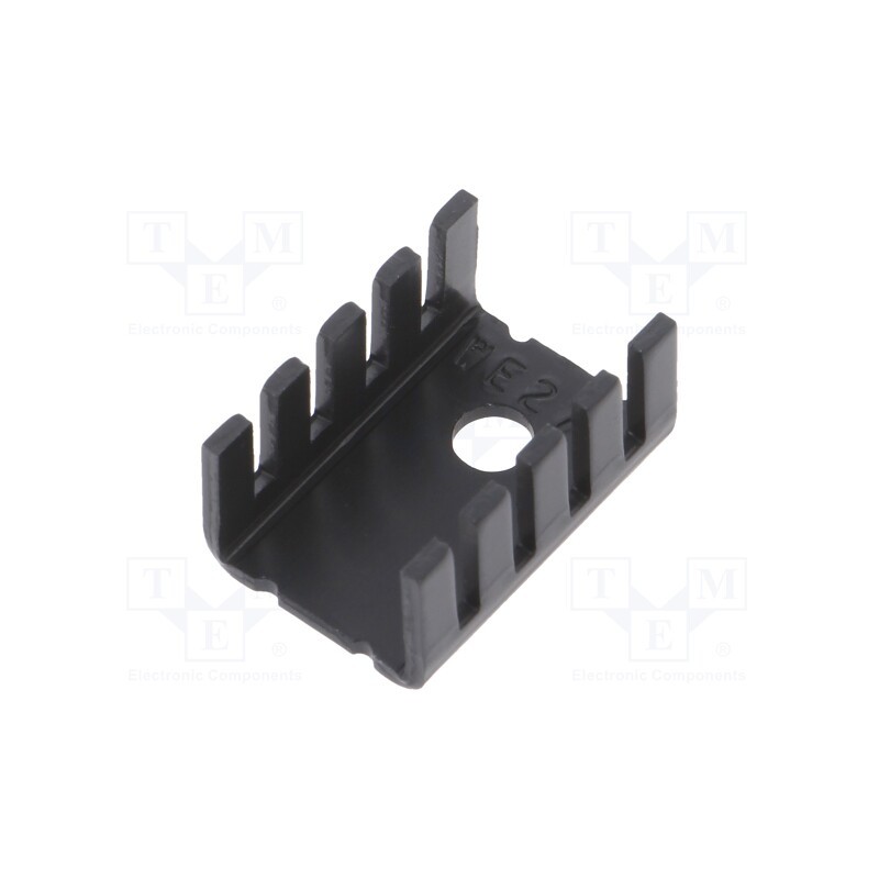 10 pcs : 274-1AB - Heatsink: extruded, U, TO220, black, L: 19.1mm, W: 13mm, H: 9.5mm, 274