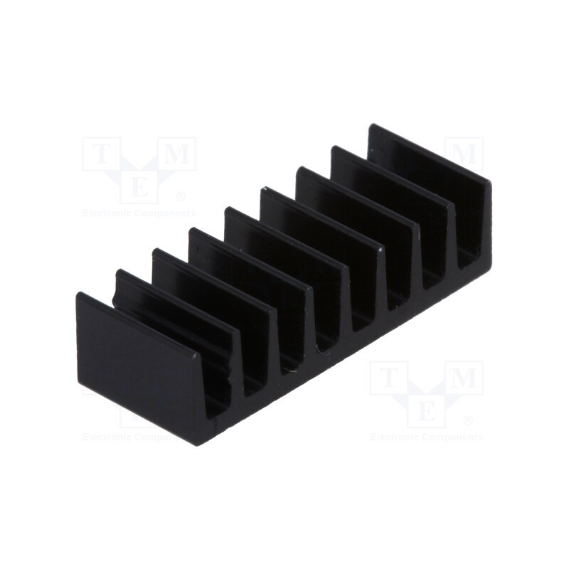 10 pcs : ICKSMDB7SA - Heatsink: extruded, black, L: 7mm, W: 19mm, H: 4.8mm, 47K/W, aluminium