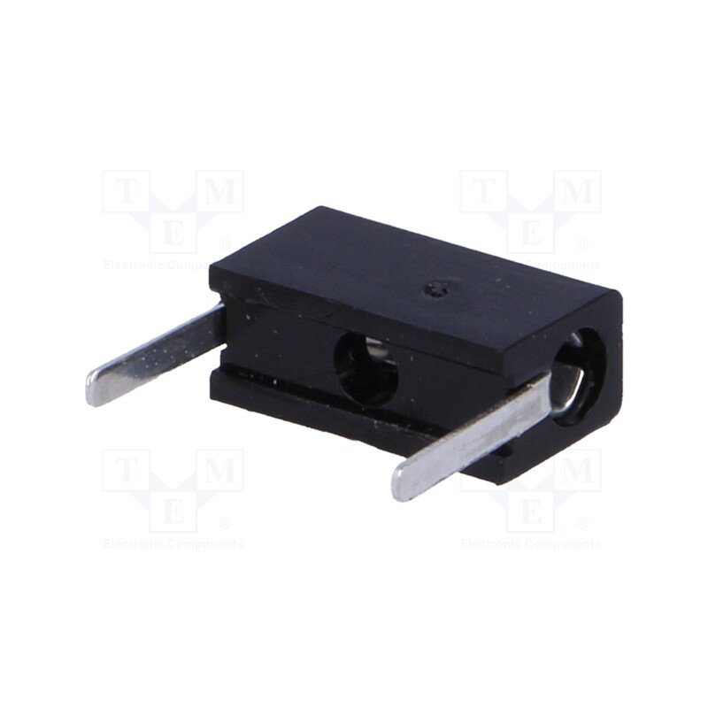 10 pcs : MPB 1 SW - Socket, 2mm banana, 6A, 10.25mm, black, PCB, Plating: tinned, 6mΩ