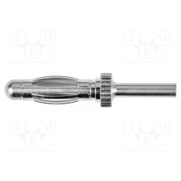10 pcs : FK 1296 CNI - Plug, 4mm banana, 10A, 33VAC, 70VDC, 31mm, nickel plated, 1mm2
