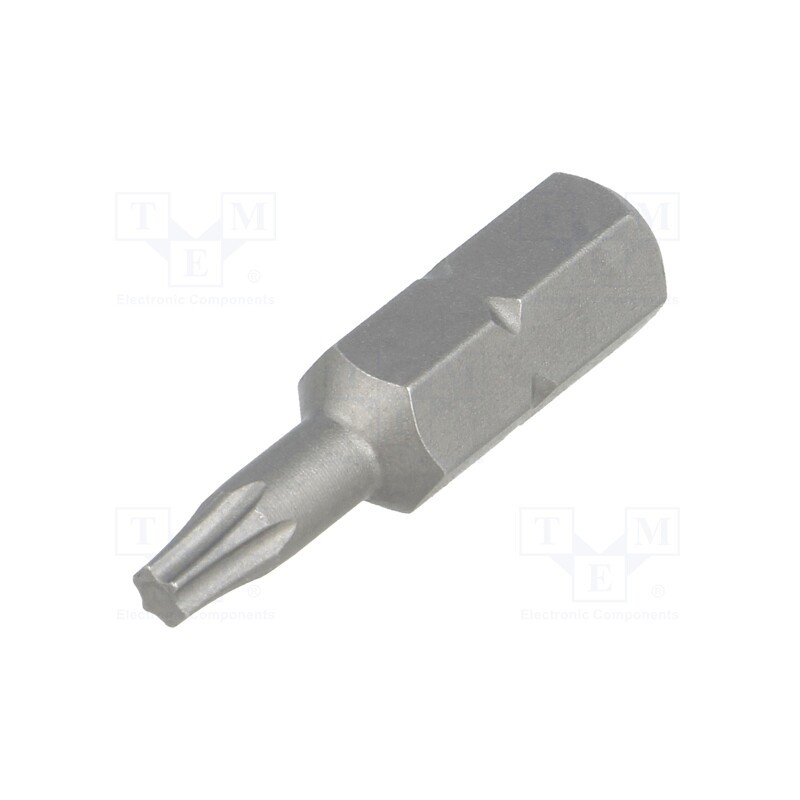10 pcs : 1716 - Screwdriver bit, Torx®, TX10, Overall len: 25mm, STANDARD