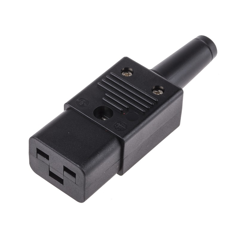 1 pcs - Schurter C19 Cable Mount IEC Connector Socket, 16A, 250 V