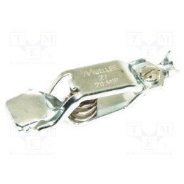 10 pcs : BU-27 - Crocodile clip, 20A, Grip capac: max.15mm, Overall len: 62mm