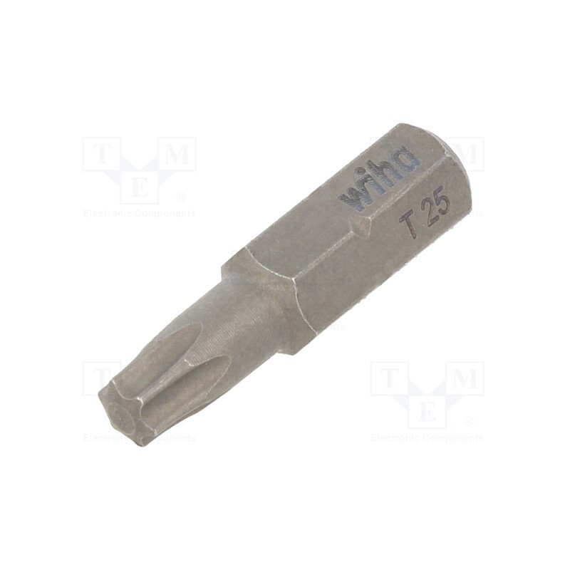 10 pcs : 1719 - Screwdriver bit, Torx®, TX25, Overall len: 25mm, STANDARD