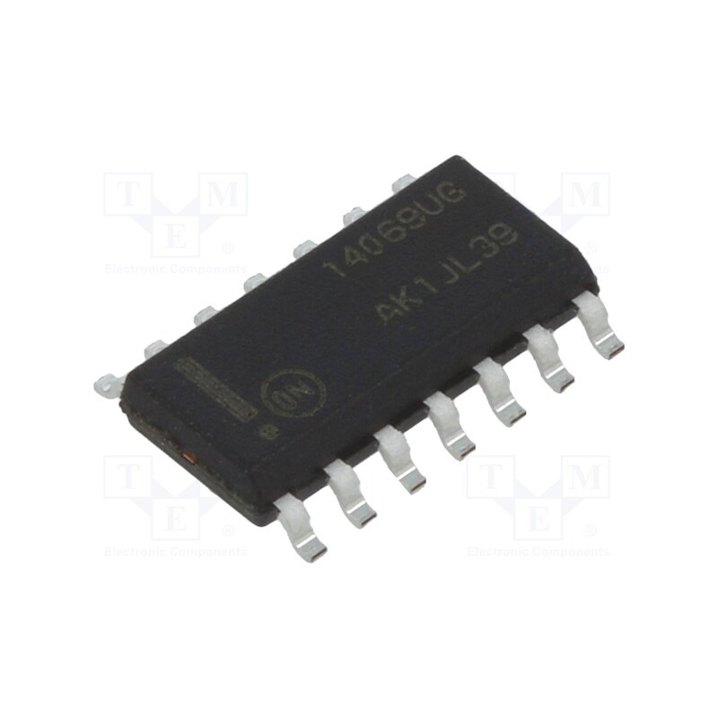 10 pcs : MC14069UBDG - IC: digital, NOT, Ch: 6, IN: 1, CMOS, SMD, SO14, 3÷18VDC, -55÷125°C