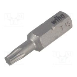 10 pcs : 1717 - Screwdriver bit, Torx®, TX15, Overall len: 25mm, STANDARD