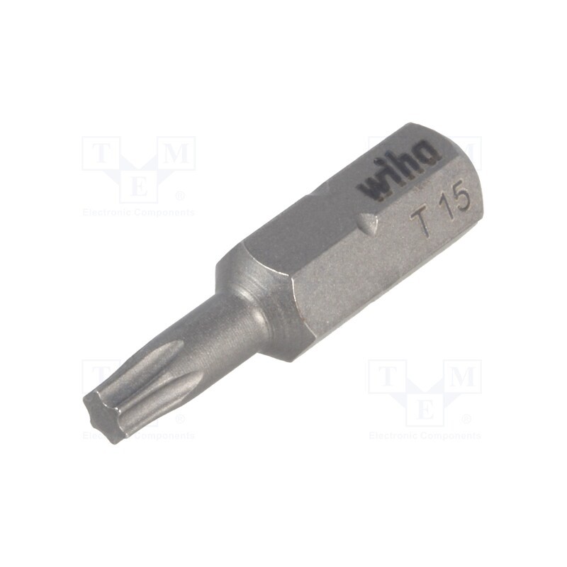 10 pcs : 1717 - Screwdriver bit, Torx®, TX15, Overall len: 25mm, STANDARD