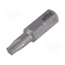 10 pcs : 1718 - Screwdriver bit, Torx®, TX20, Overall len: 25mm, STANDARD