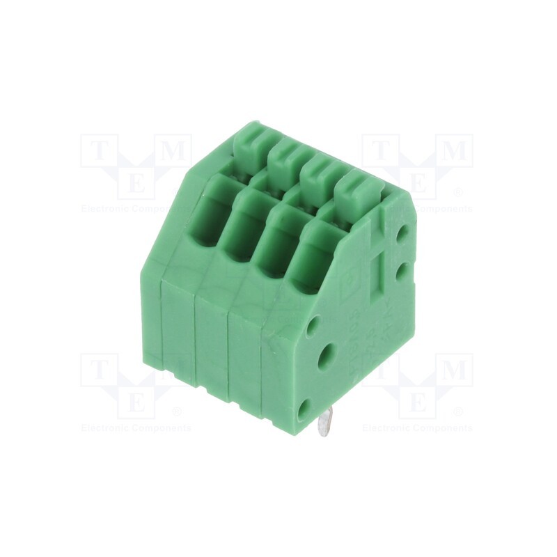 10 pcs : PTSA 0,5/ 4-2,5-Z 1990025 - PCB terminal block, angled 45°, 2.5mm, ways: 4, on PCBs, terminal