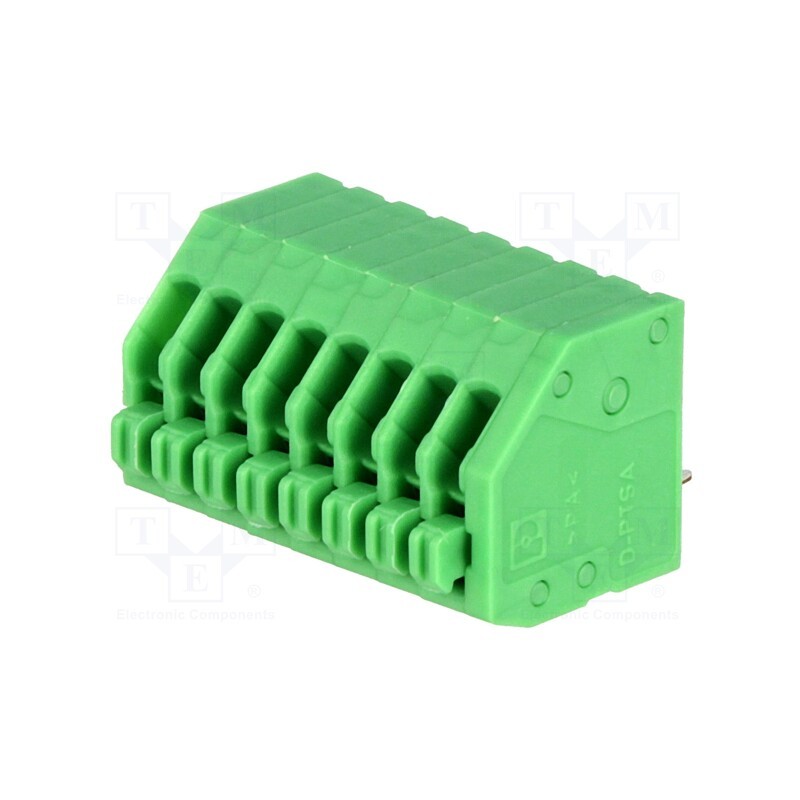 10 pcs : PTSA 0,5/ 8-2,5-Z 1990067 - PCB terminal block, angled 45°, 2.5mm, ways: 8, on PCBs, terminal