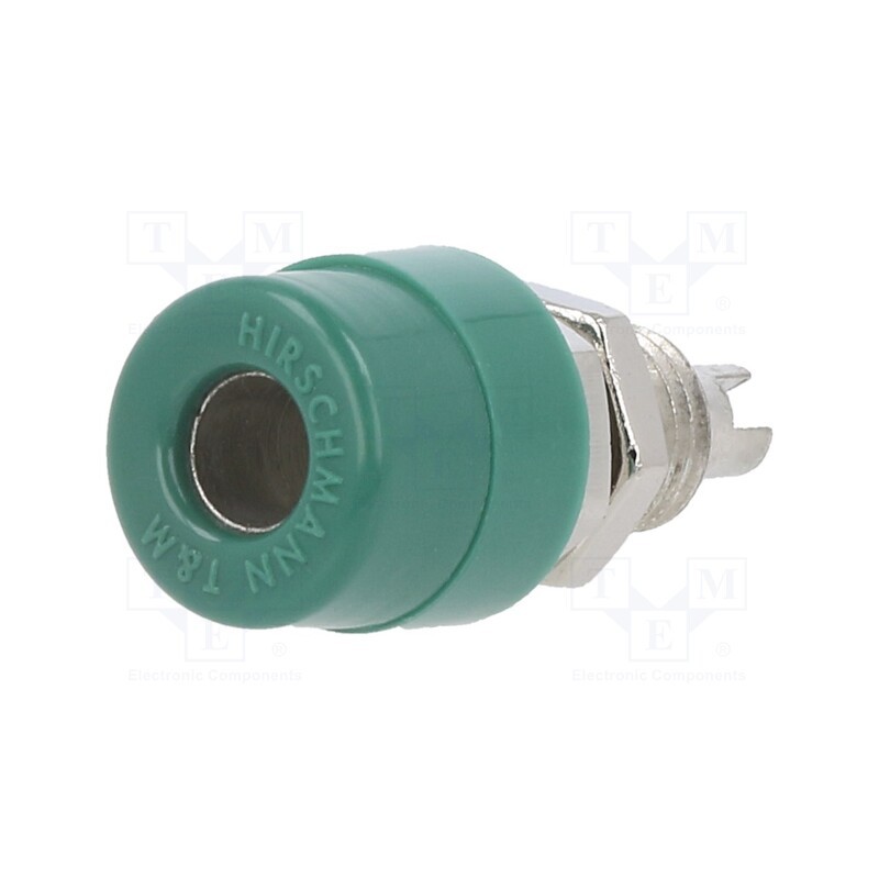10 pcs : BIL 20 GN - Socket, 4mm banana, 32A, 60VDC, green, screw, Overall len: 23.5mm