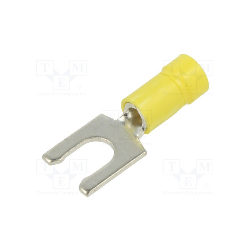 10 pcs : PV10-14LF-L - Tip: fork, Ø: 6mm, 4÷6mm2, crimped, for cable, insulated, tinned