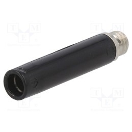 10 pcs : 23.1034-21 - Socket, 4mm banana, 32A, black, nickel plated, screw, insulated