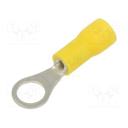 20 pcs : PV22-6R-MYY - Tip: ring, Ø: 3.5mm, crimped, for cable, insulated, tinned, yellow