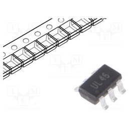 10 pcs : USBLC6-4SC6 - Diode: TVS array, 6V, bidirectional, SOT23-6,