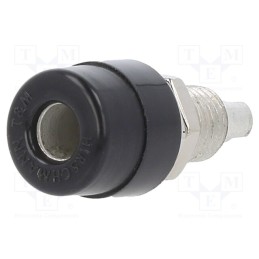 10 pcs : BIL 20 SW - Socket, 4mm banana, 32A, 60VDC, black, screw, Overall len: 23.5mm