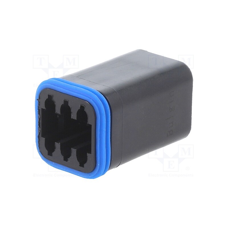 10 pcs : PX0100S06BK - Connector: wire-wire, PX0, female, plug, for cable, PIN: 6, black