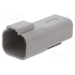 10 pcs : PX0101P04GY - Connector: wire-wire, PX0, male, plug, for cable, PIN: 4, grey, IP68