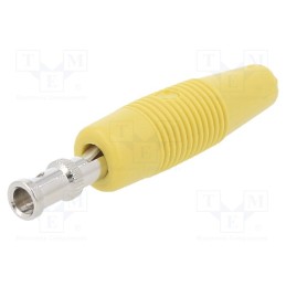 10 pcs : VON 30 GE - Plug, 4mm banana, 30A, 60VDC, yellow, non-insulated, 3mΩ, 2.5mm2