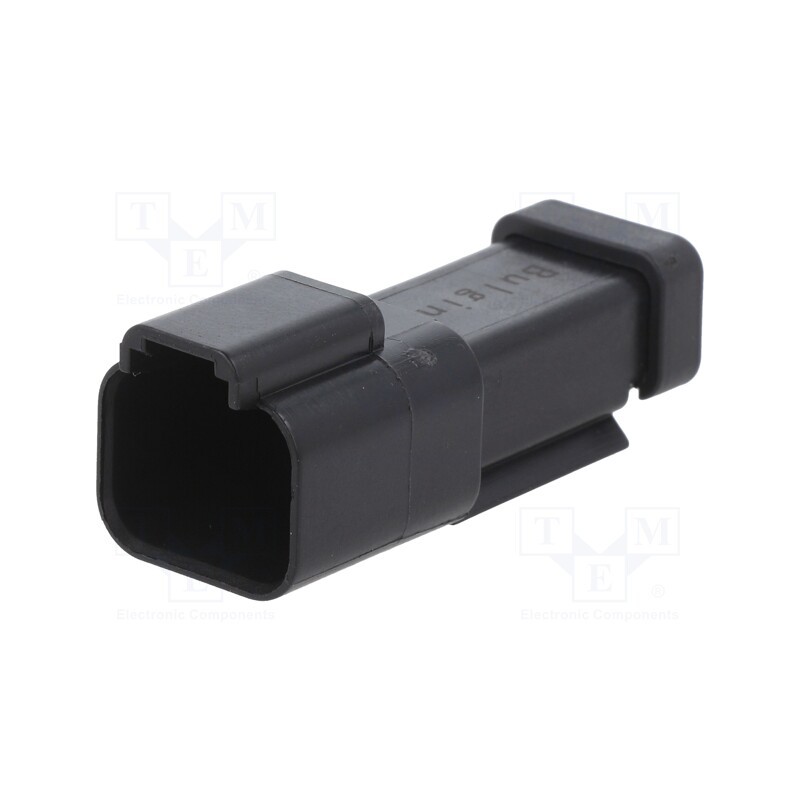 10 pcs : PX0106P02BK - Connector: wire-wire, PX0, male, plug, for cable, PIN: 2, black, IP68