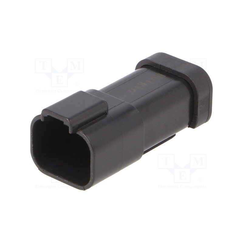 10 pcs : PX0106P04BK - Connector: wire-wire, PX0, male, plug, for cable, PIN: 4, black, IP68
