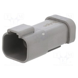 10 pcs : PX0106P04GY - Connector: wire-wire, PX0, male, plug, for cable, PIN: 4, grey, IP68