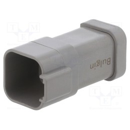 10 pcs : PX0106P06GY - Connector: wire-wire, PX0, male, plug, for cable, PIN: 6, grey, IP68