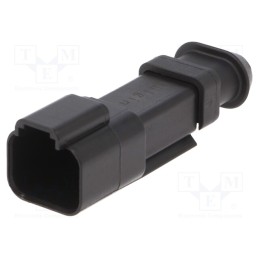 10 pcs : PX0109P02BK - Connector: wire-wire, PX0, male, plug, for cable, PIN: 2, black, IP68