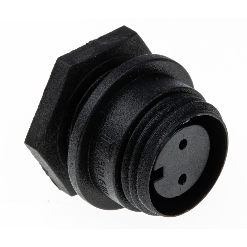 1 pcs - Bulgin Circular Connector, 2 Contacts, Front Mount, Miniature Connector, Socket, Female, IP68, Buccaneer 400 Series