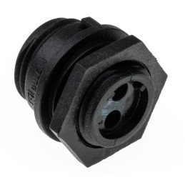 1 pcs - Bulgin Circular Connector, 2 Contacts, Front Mount, Miniature Connector, Socket, Female, IP68, Buccaneer 400 Series