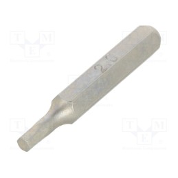 10 pcs : 12560025 - Screwdriver bit, hex key, HEX 2mm, Overall len: 27mm