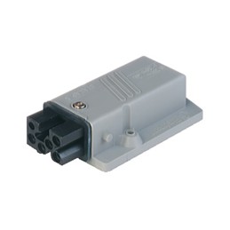 1 pcs - Hirschmann, ST IP54 Grey Panel Mount 5 + PE Heavy Duty Power Connector Socket, Rated At 10A, 250 V, 400 V