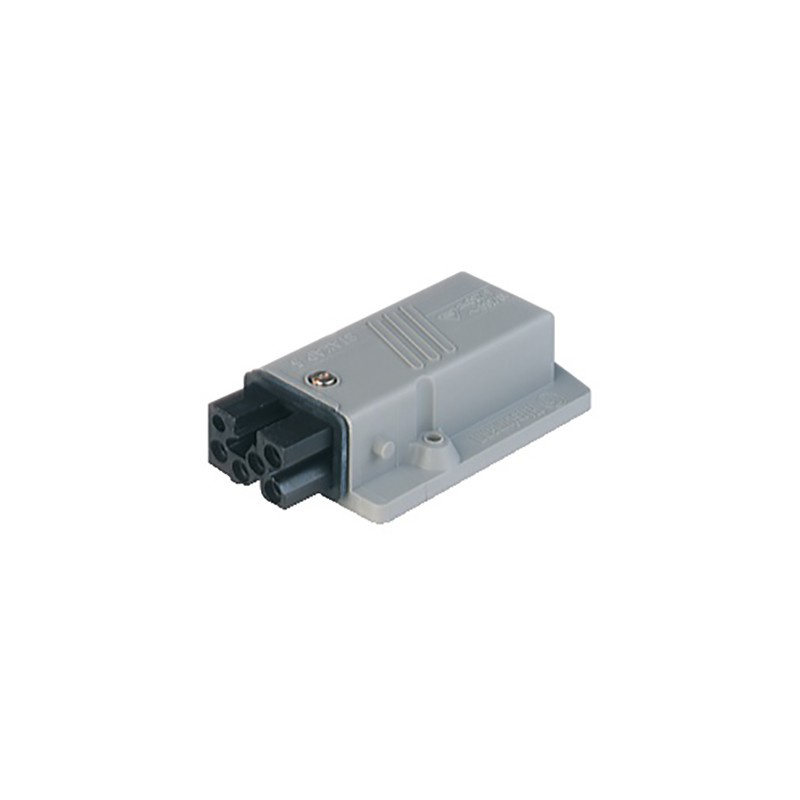 1 pcs - Hirschmann, ST IP54 Grey Panel Mount 5 + PE Heavy Duty Power Connector Socket, Rated At 10A, 250 V, 400 V