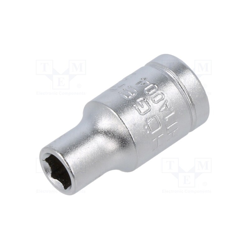 10 pcs : HT1A004 - Socket, 6-angles,socket spanner, HEX 5mm, 1/4'