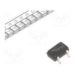 50 pcs : MC74HC1G14DFT1G - IC: digital, NOT, Ch: 1, IN: 1, CMOS, SMD, SC70-5, 2÷6VDC, -55÷125°C