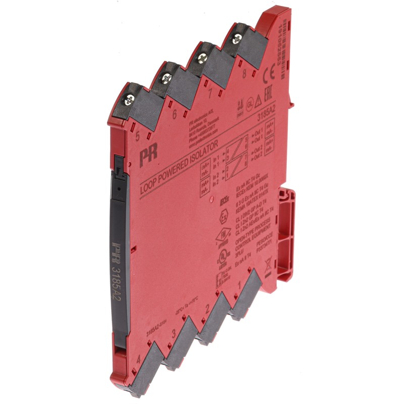 1 pcs - PR Electronics 3100 Series Loop Powered Isolator, Current Input, Current Output, ATEX