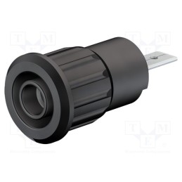 10 pcs : 23.3160-21 - Socket, 4mm banana, 24A, 1kV, Cutout: Ø12.2mm, black, nickel plated