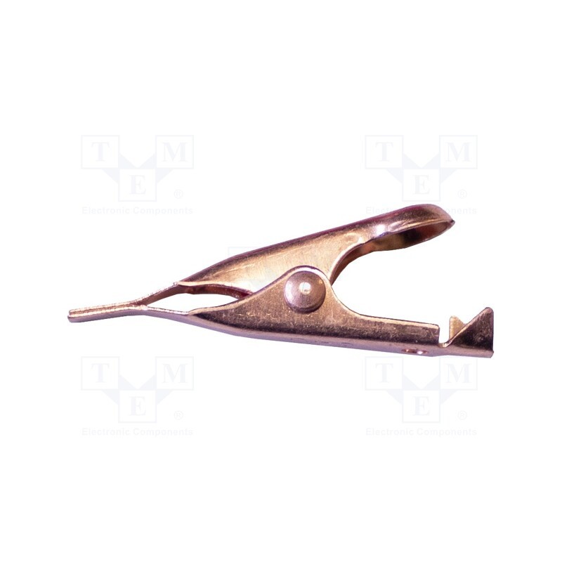 10 pcs : BU-34C - Crocodile clip, 5A, Grip capac: max.5.6mm, Overall len: 28mm