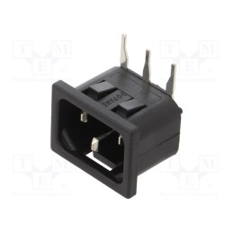 10 pcs : PX0575/30/PC - Connector: AC supply, socket, male, 10A, 250VAC, IEC 60320, C14 (E)