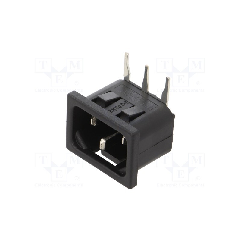 10 pcs : PX0575/30/PC - Connector: AC supply, socket, male, 10A, 250VAC, IEC 60320, C14 (E)