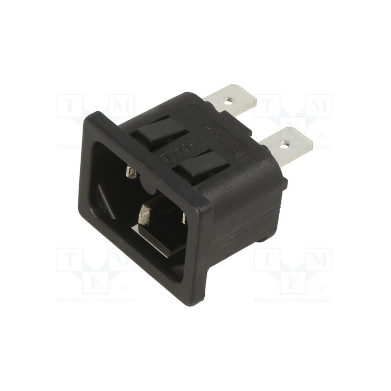 10 pcs : PX0595/15/63 - Connector: AC supply, socket, male, 10A, 250VAC, C16,hot condition