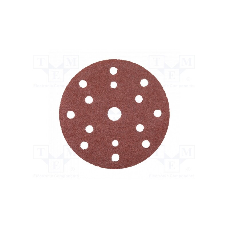 10 pcg : HT8D132 - Sanding plate, Granularity: 80, Mounting: bur, with holes, Ø150mm