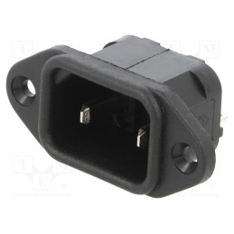 10 pcs : PX0690/28 - Connector: AC supply, socket, male, 10A, 250VAC, C18, -40÷70°C