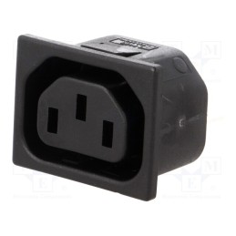 10 pcs : PX0695/15/63 - Connector: AC supply, socket, female, 10A, 250VAC, C13 (F), UL94V-0
