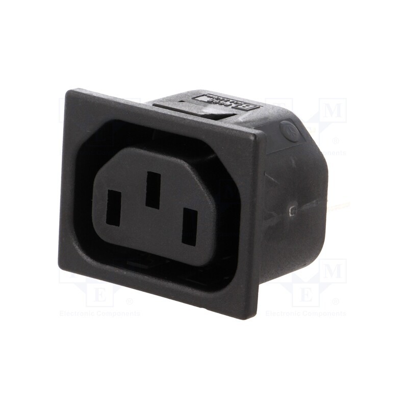 10 pcs : PX0695/15/63 - Connector: AC supply, socket, female, 10A, 250VAC, C13 (F), UL94V-0