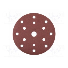 10 pcg : HT8D135 - Sanding plate, Granularity: 150, Mounting: bur, with holes, Ø150mm